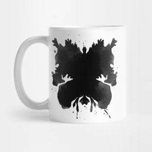 Rorschach Ink Blot Test Black Mug